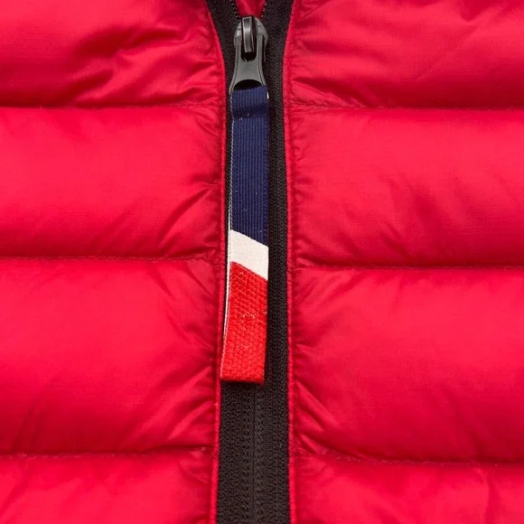 Rossignol Mens Coat 2X Red Duck Down Puffer Hooded‎ Jacket Ski Snowboard